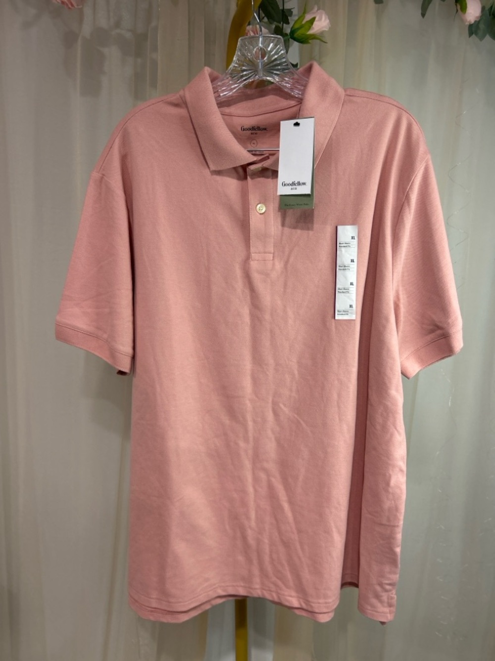 Goodfellow & Co Pink Polo Shirt XL Short Sleeve Everyday Wear NWT